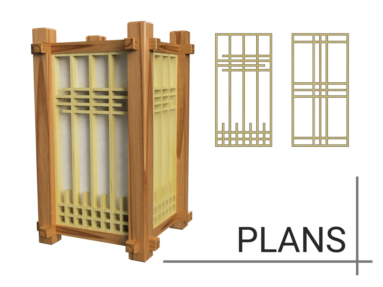 日本画ミニフレーム「 lampadaire」 Mini Japanese Lamp - Plans — Adrian Preda Woodworks